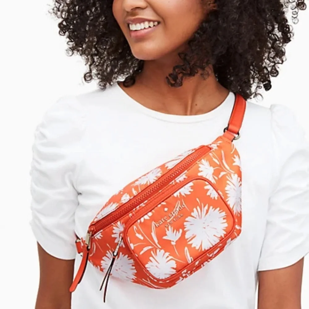 Kate Spade floral orange belt bag